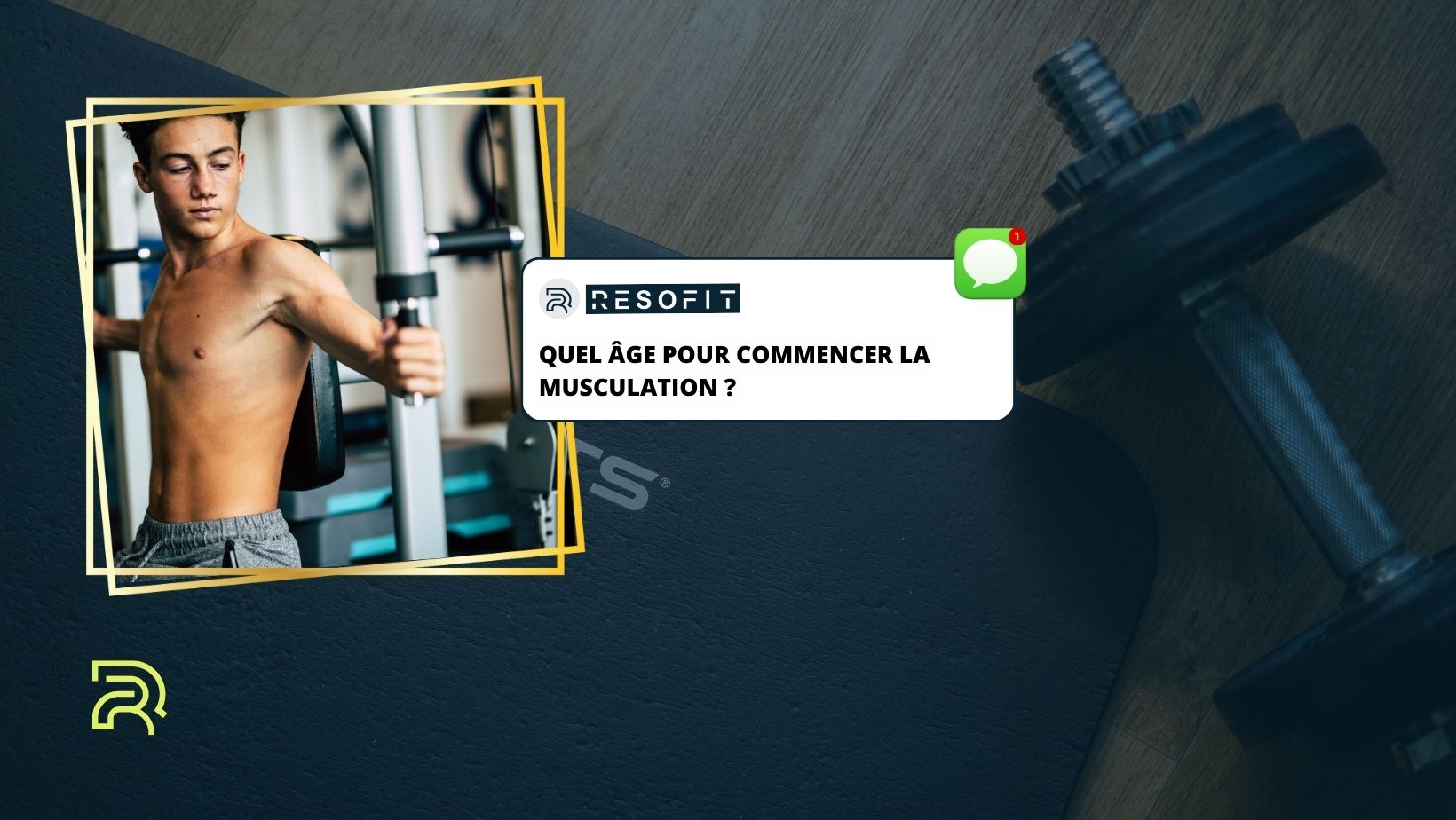 Jeune adolescent pratiquant la musculation en salle avec question : à quel âge commencer la musculation ?.jpg